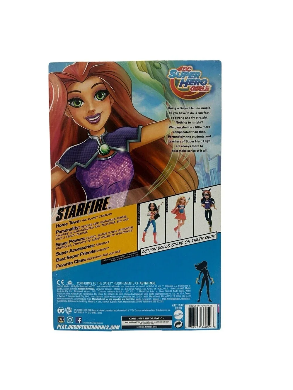 Mattel DC Super Hero Girls Starfire Action Doll, 12